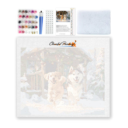 スノードッグ – 数字で塗り絵