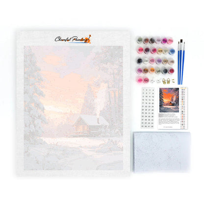 ウィンターキャビン – 数字で塗り絵