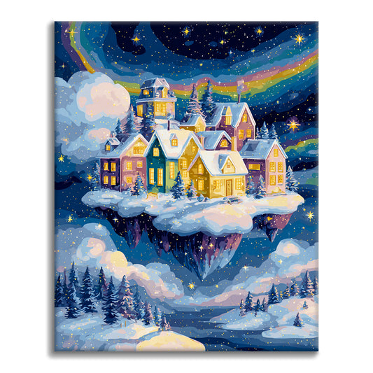 ウィンタータウン – 数字で塗り絵