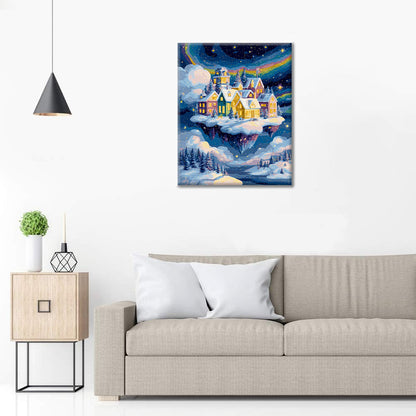 ウィンタータウン – 数字で塗り絵