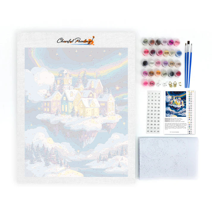 ウィンタータウン – 数字で塗り絵