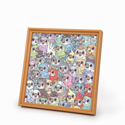 セキセイインコ - 木製ぬりえパズル