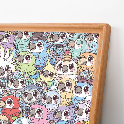 セキセイインコ - 木製ぬりえパズル