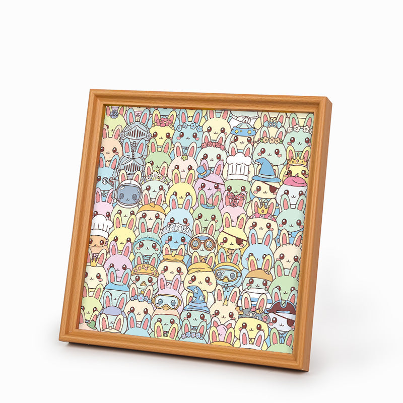 バニー - 木製ぬりえパズル