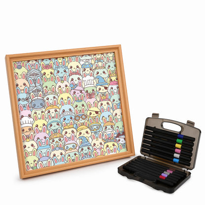 バニー - 木製ぬりえパズル