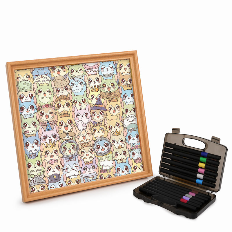 チンチラ - 木製ぬりえパズル