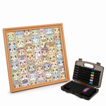 チンチラ - 木製ぬりえパズル