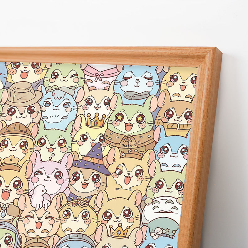 チンチラ - 木製ぬりえパズル