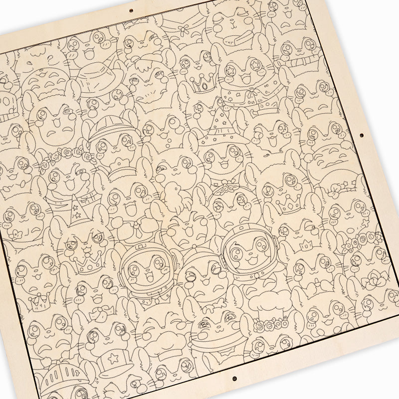 チンチラ - 木製ぬりえパズル