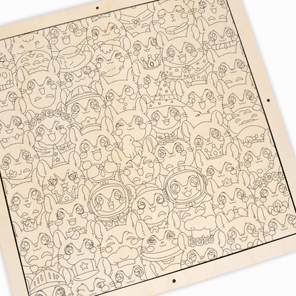 チンチラ - 木製ぬりえパズル