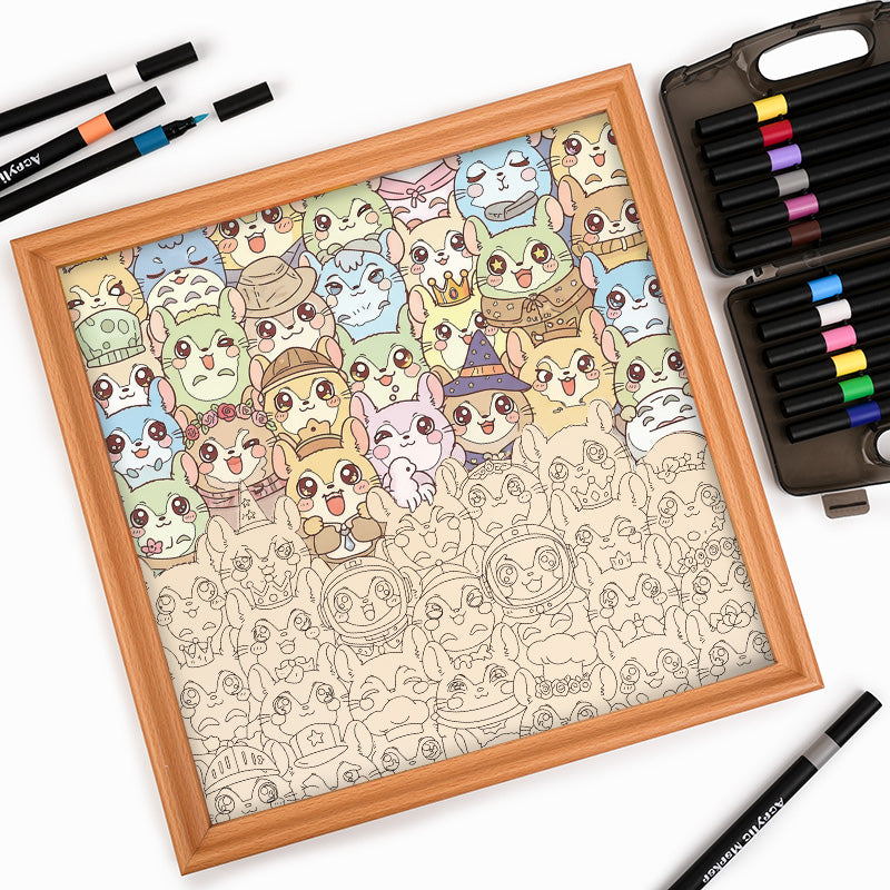 チンチラ - 木製ぬりえパズル