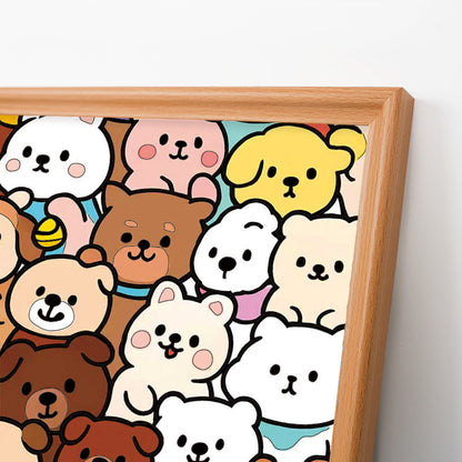 森の仲間たち - 木製ぬりえパズル