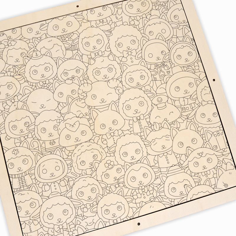 羊 - 木製ぬりえパズル