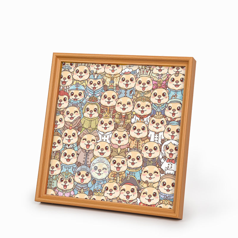 色面で構成されたアートモチーフ｜木製ぬりえパズル – Cheerful