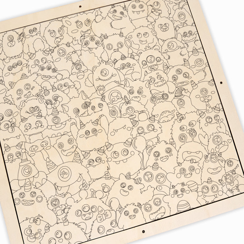 リトルダイノス - 木製ぬりえパズル