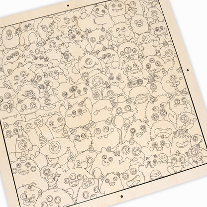 リトルダイノス - 木製ぬりえパズル