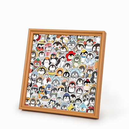 おもしろペンギン - 木製ぬりえパズル