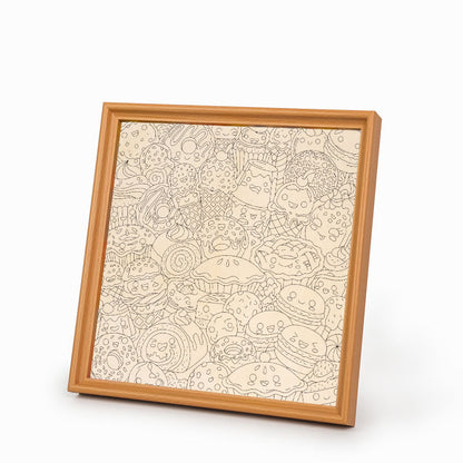 スナックスクワッド - 木製ぬりえパズル