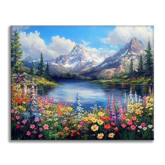 風景の花 - 数字で塗り絵