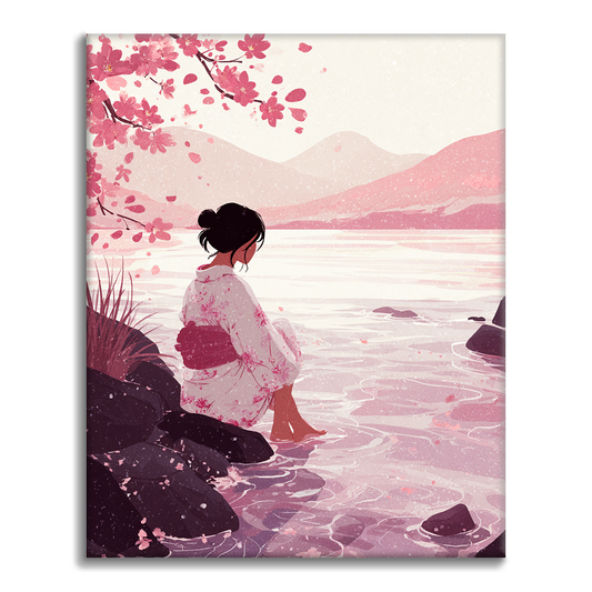 裸足の花 - 数字で塗り絵