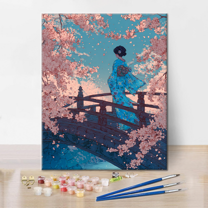 桜橋 - 数字で塗り絵