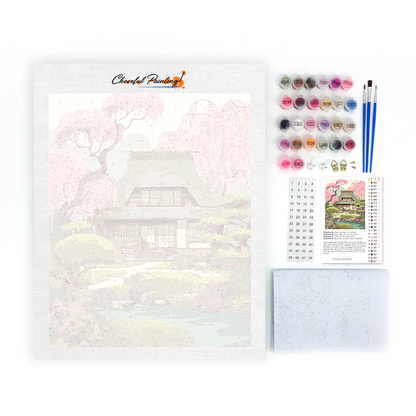 春の春日桜 - 数字で塗り絵