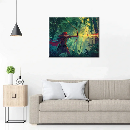 森の射手 - 数字で描く塗り絵