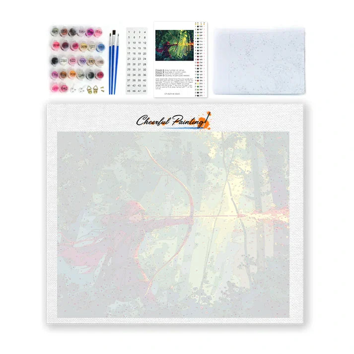 森の射手 - 数字で描く塗り絵