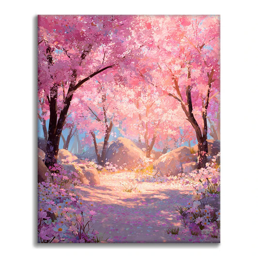 魔法の桜 - 数字で塗り絵