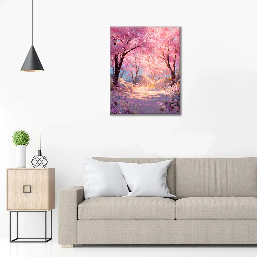 魔法の桜 - 数字で塗り絵