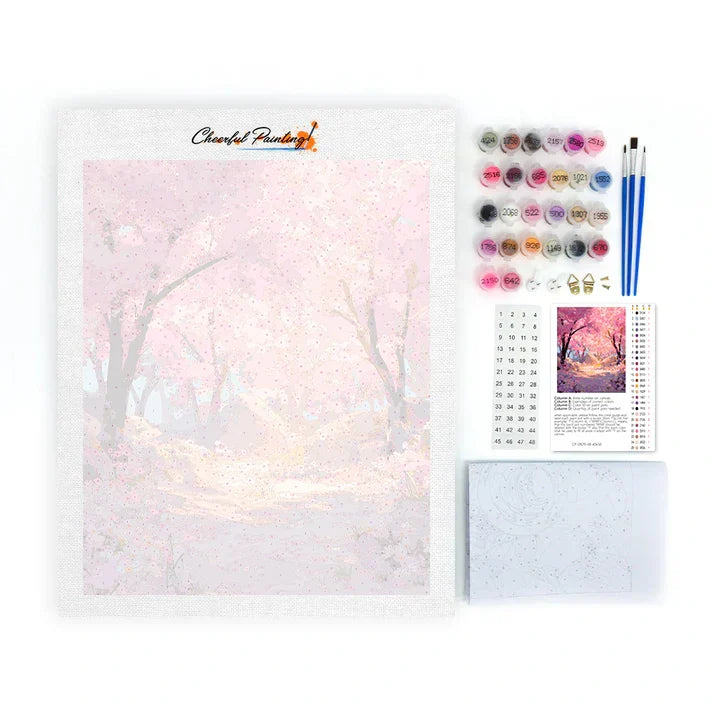 魔法の桜 - 数字で塗り絵