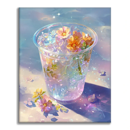 花の氷 - 数字で塗り絵