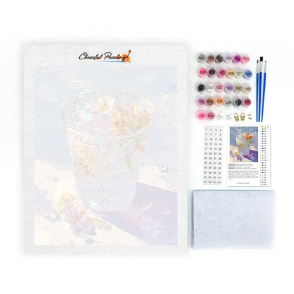 花の氷 - 数字で塗り絵
