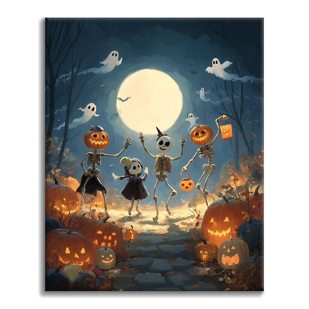 ハロウィンボール - 数字で塗り絵