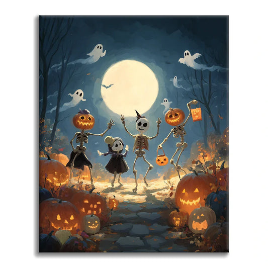 ハロウィンボール - 数字で塗り絵