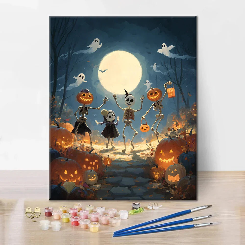 ハロウィンボール - 数字で塗り絵