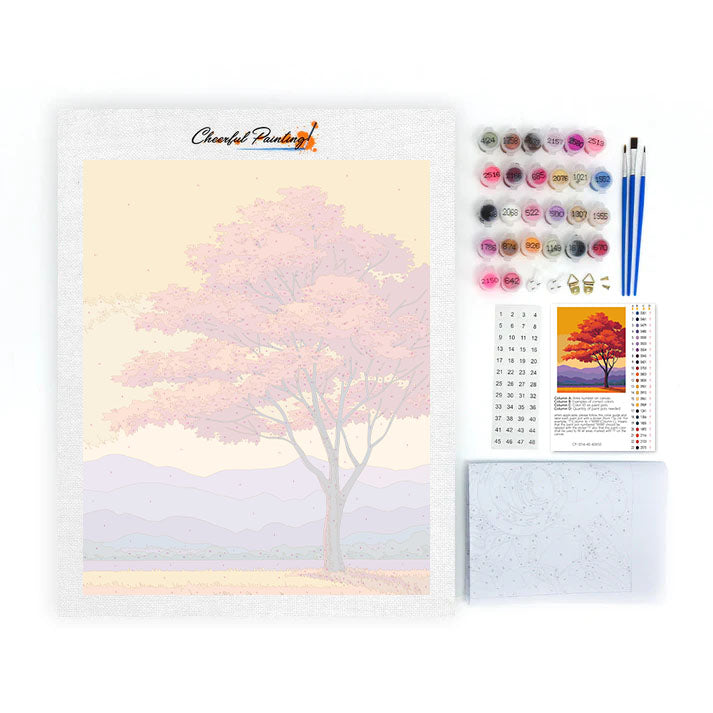 秋の炎 - 数字で塗り絵