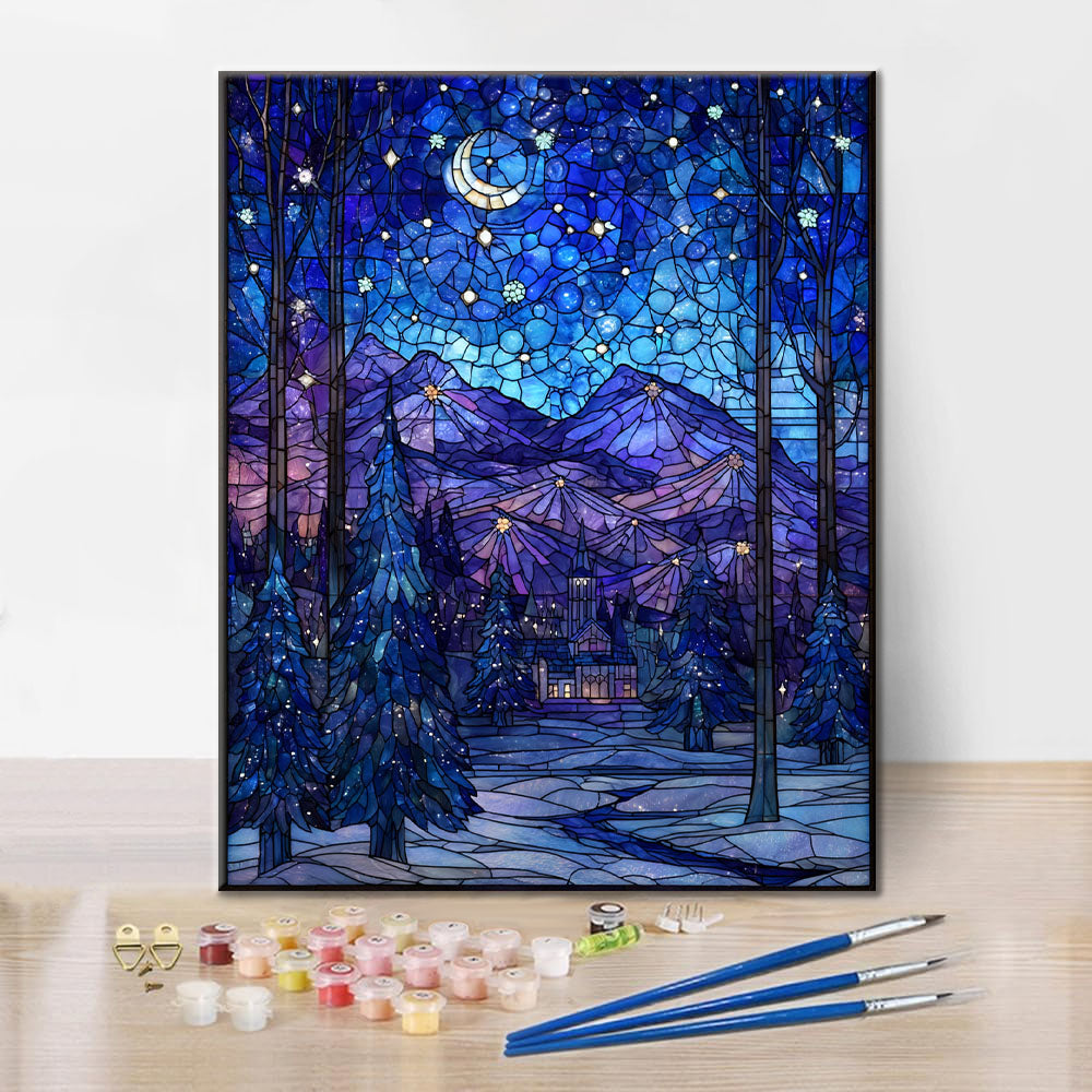モザイク星月夜 - 数字で塗り絵 – Cheerful painting®（JP）