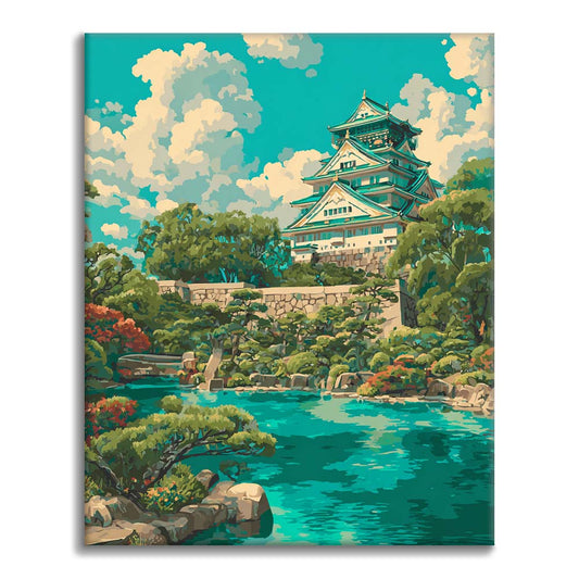 大阪城 - 数字で塗り絵