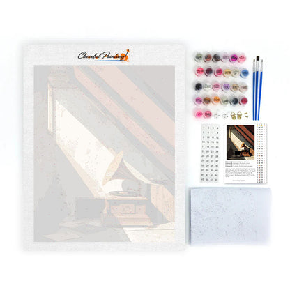 屋根裏の蓄音機 – 数字で塗り絵