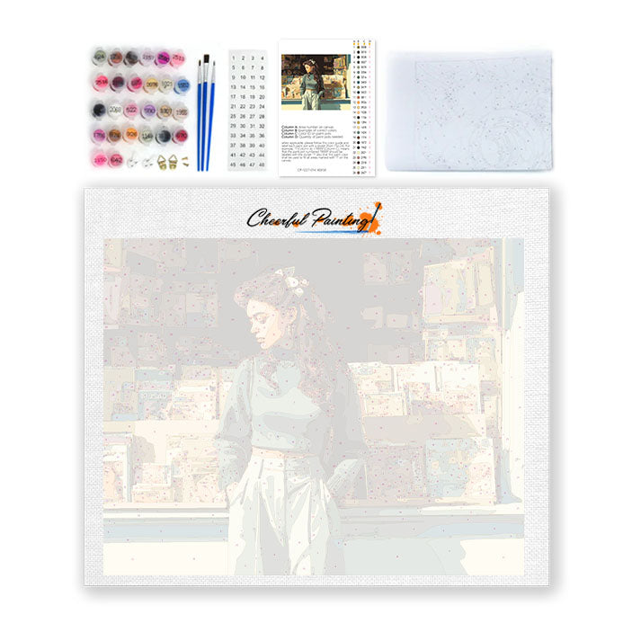 書店の窓 – 数字で塗り絵