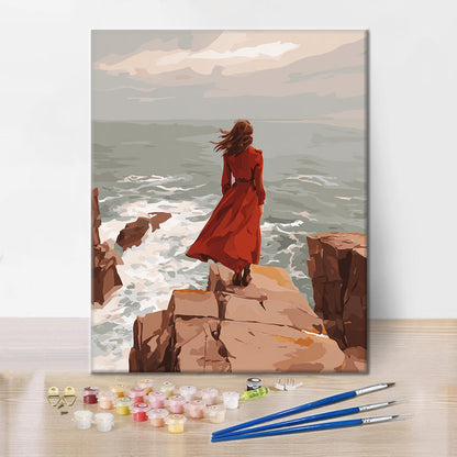 海岸の崖 – 数字で塗り絵