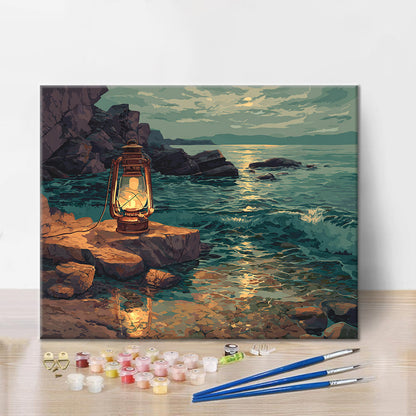 海岸のランタン – 数字で塗り絵
