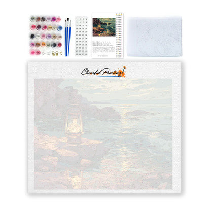 海岸のランタン – 数字で塗り絵