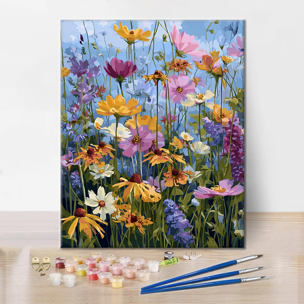 カラフルな花 – 数字で塗り絵 – Cheerful painting®（JP）