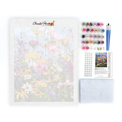 カラフルな花 – 数字で塗り絵