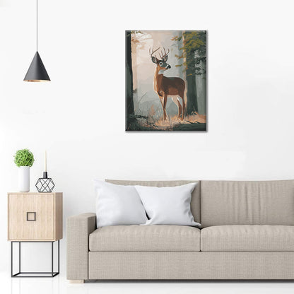 森の鹿 – 数字で塗り絵