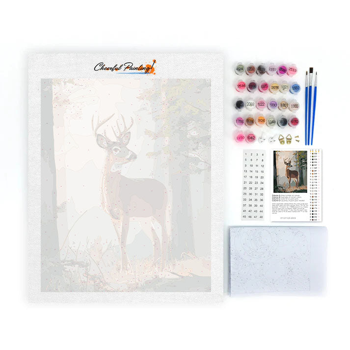 森の鹿 – 数字で塗り絵