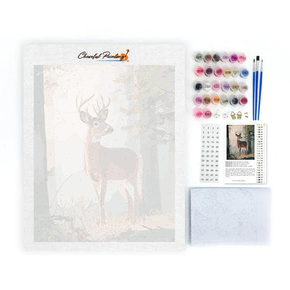 森の鹿 – 数字で塗り絵