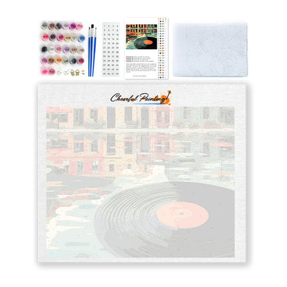 浮かぶレコード – 数字で塗り絵